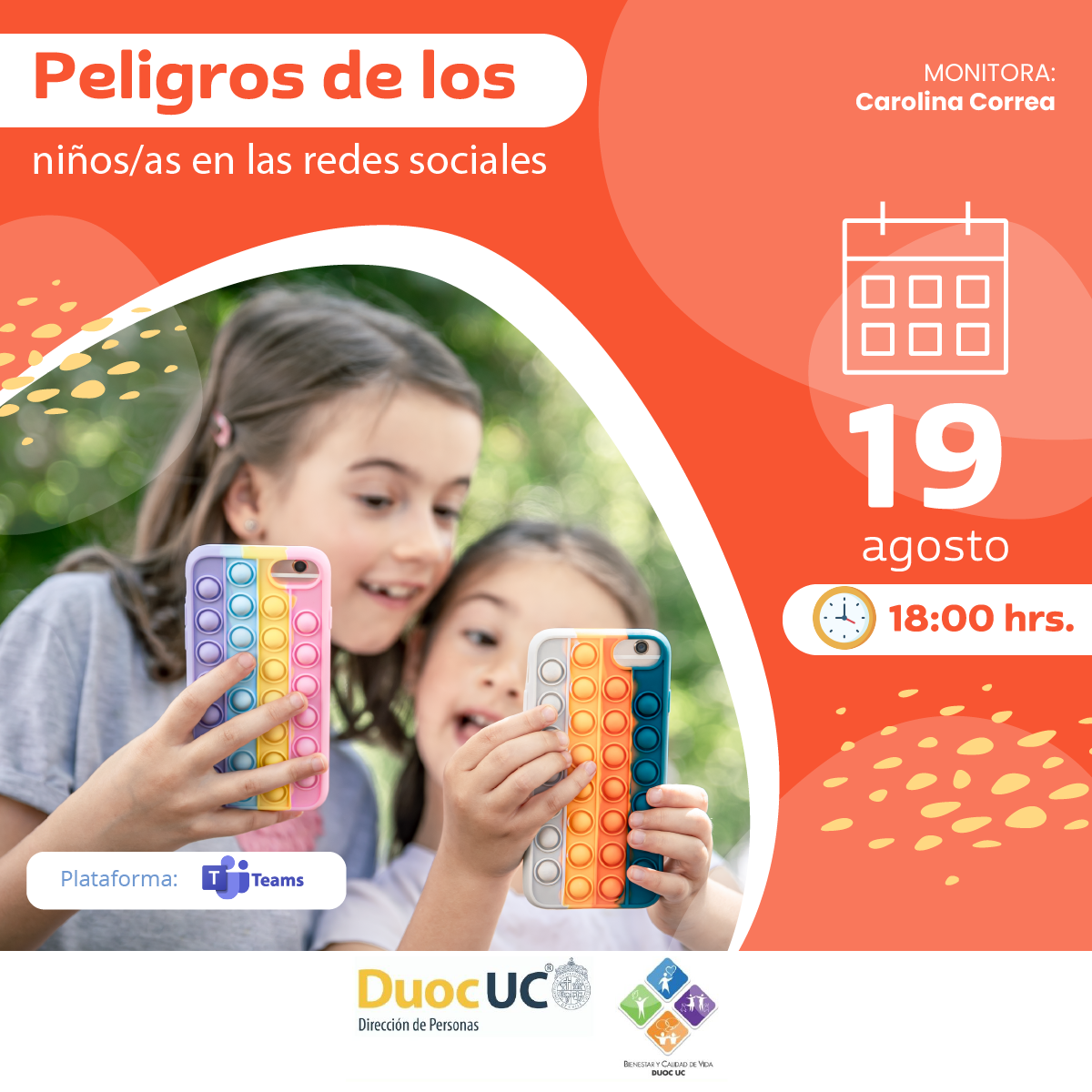 Taller Online: Peligro de niños/as en Rede Sociales